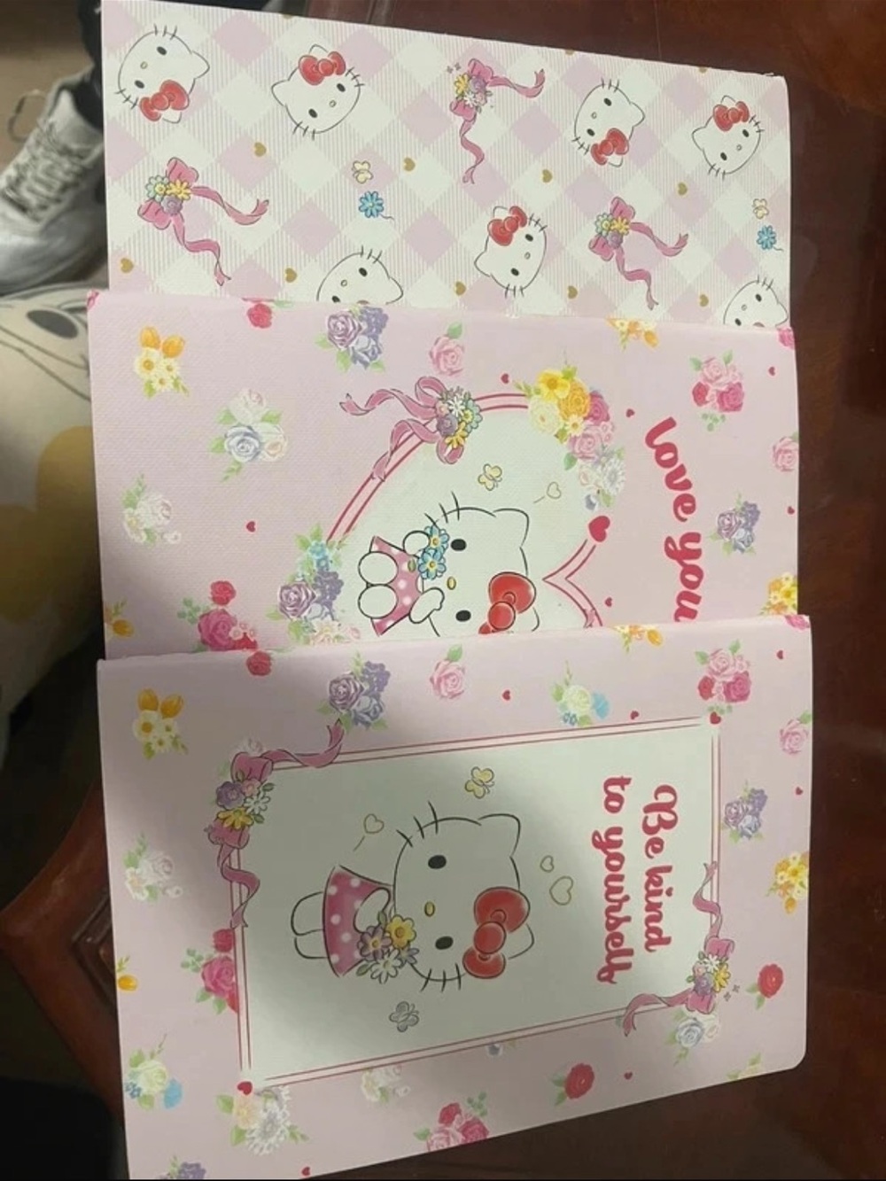 Hello Kitty 3 Floral Notebook Bundle